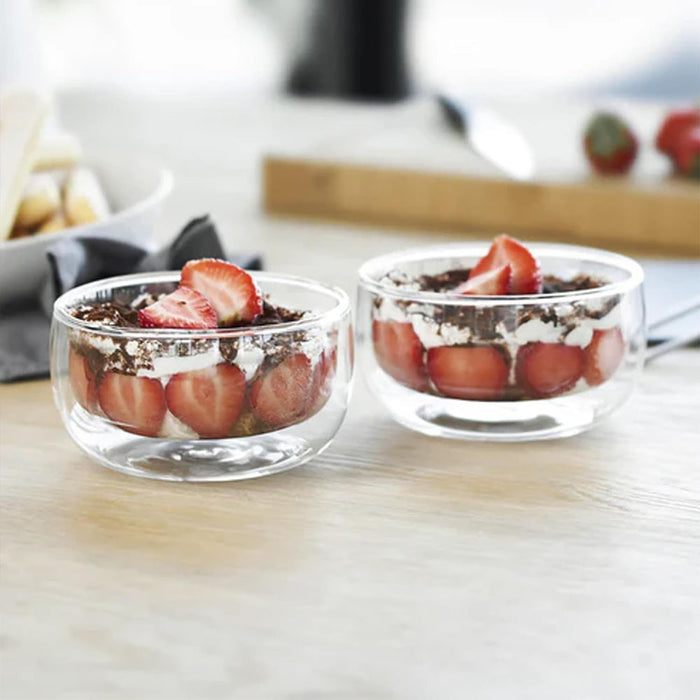 HENCKELS 6 Piece Double Wall Glass Bowl Set - Microwave And Dishwasher Safe - Shoppers-kart.com