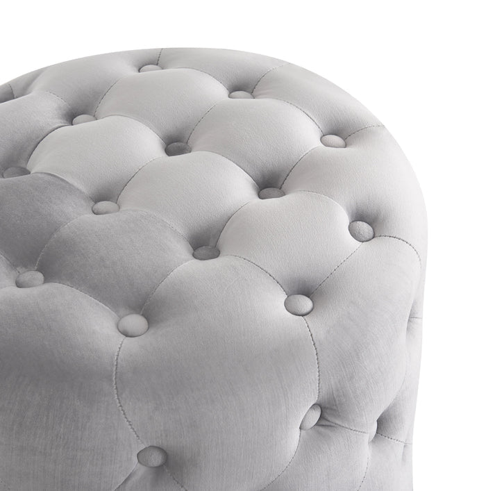 High Quality - Alexa Round Ottoman / Makeup Stool