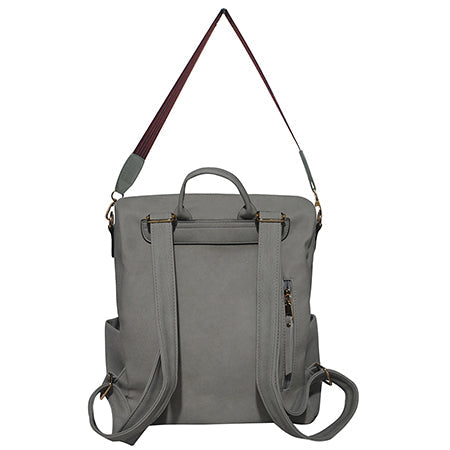 !HOT DEAL! DEAL! Gray Faux Leather NGIL Shoulder Backpack