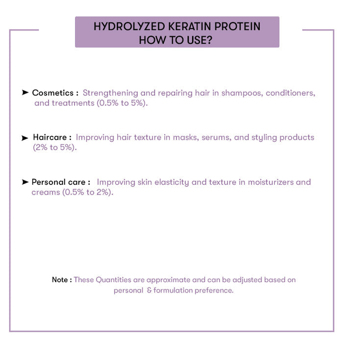 How to Use Hydrolyzed Keratin Powder