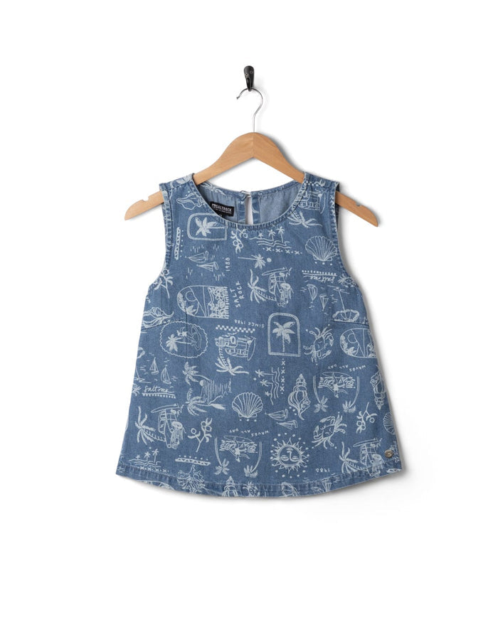 Island Life Womens Vest in Blue