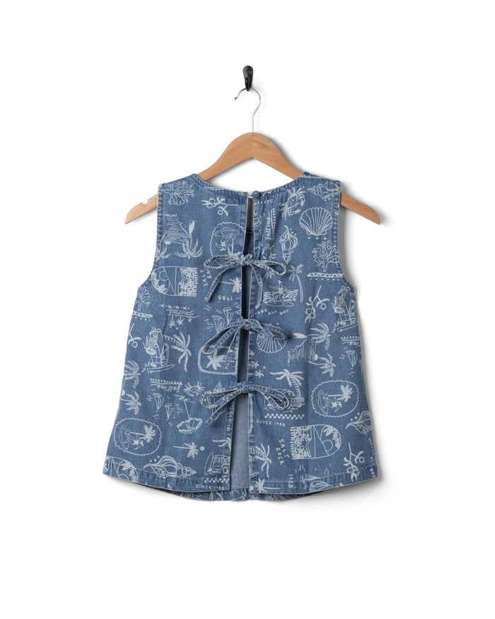 Island Life Womens Vest in Blue