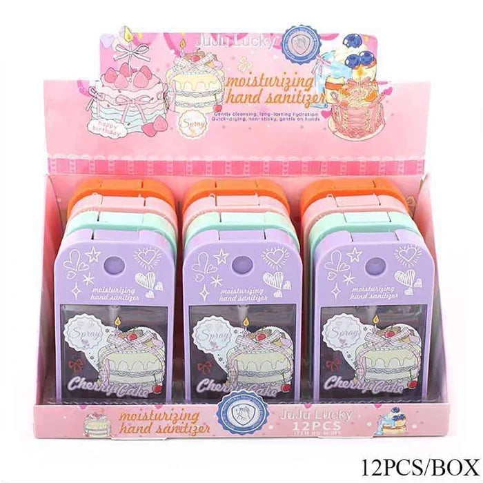 JuJu Lucky Cake Scented Moisturizing Hand Sanitizer Spray (45ml) – Pocket-Size Travel Sanitizer Mist (4 Scents) (ANV-1715)