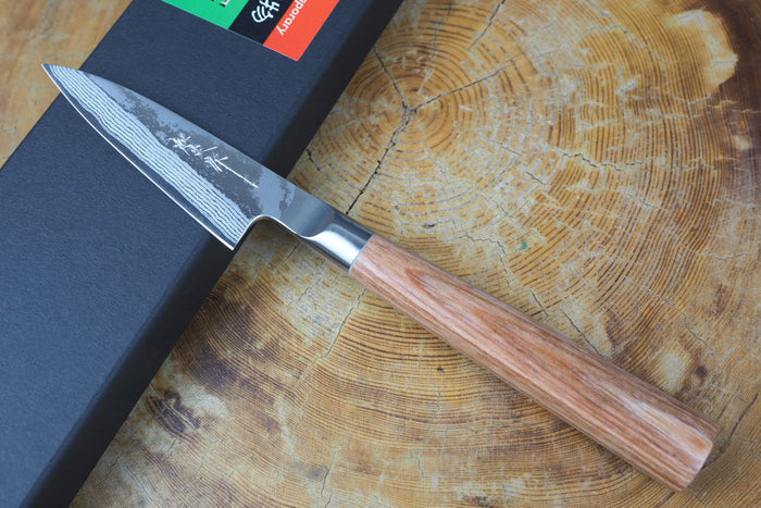 Kamo Knives - Hand Forged VG10 Damascus Paring Knife 8cm