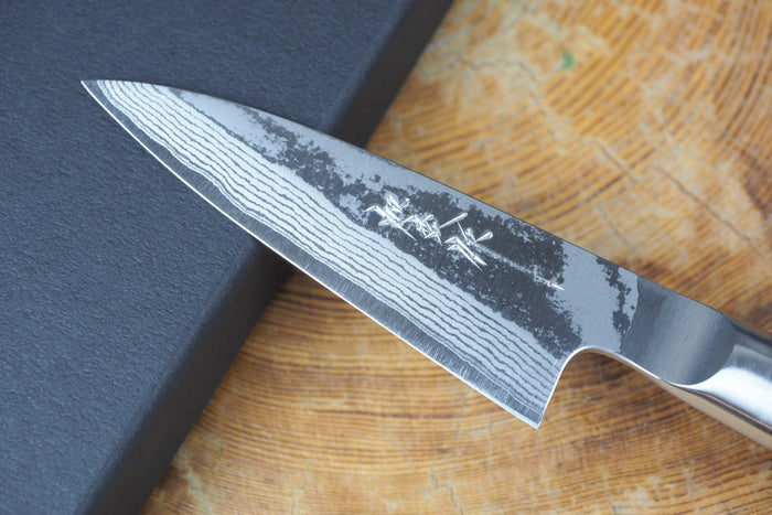Kamo Knives - Hand Forged VG10 Damascus Paring Knife 8cm