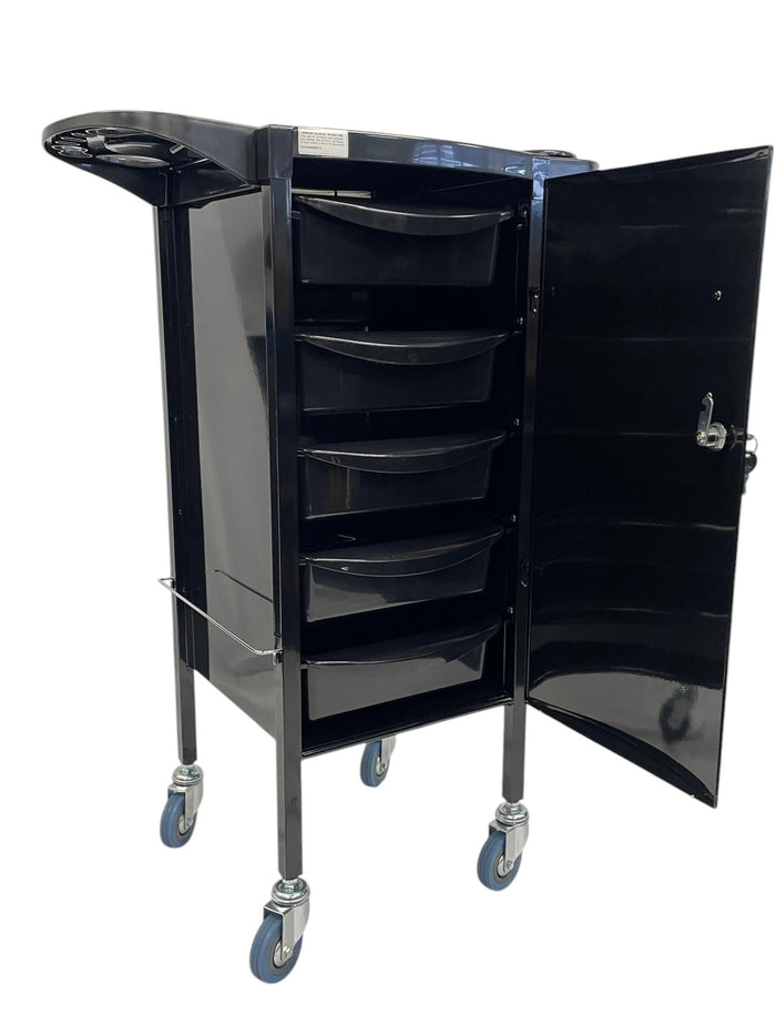 Karma Florina 6 Tier Lockable Metal Hair Salon Trolley 080701 - Fully Assembled Salon Trolleys Karma