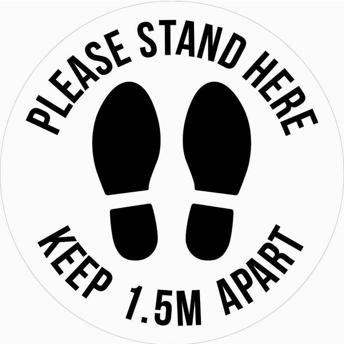 Please stand Here - White