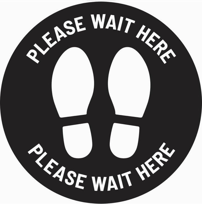 Please Wait Here - Black