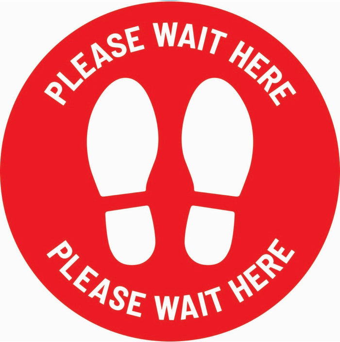 Please Wait Here - Red