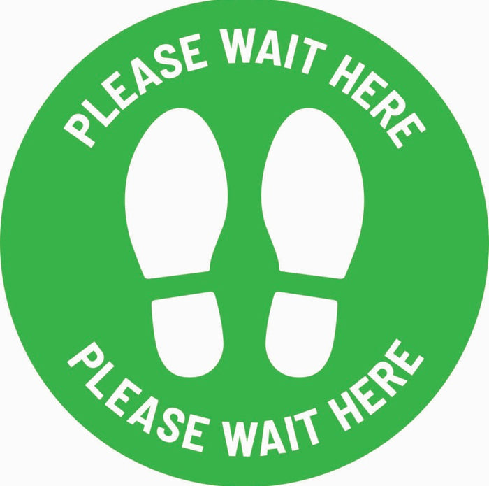 Please wait Here - Green