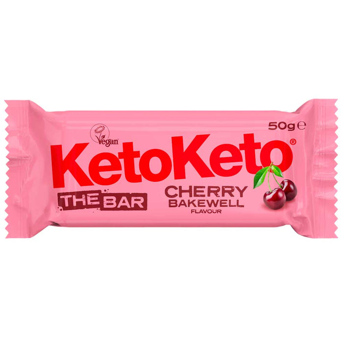 Ketoketo Cherry Bakewell Keto Biscuit Bar 50g x 12