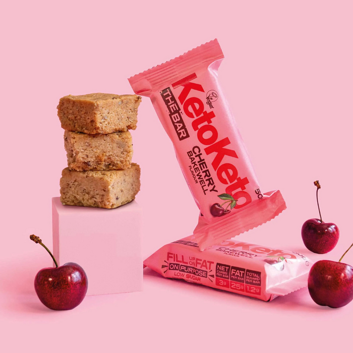 Ketoketo Cherry Bakewell Keto Biscuit Bar 50g x 12