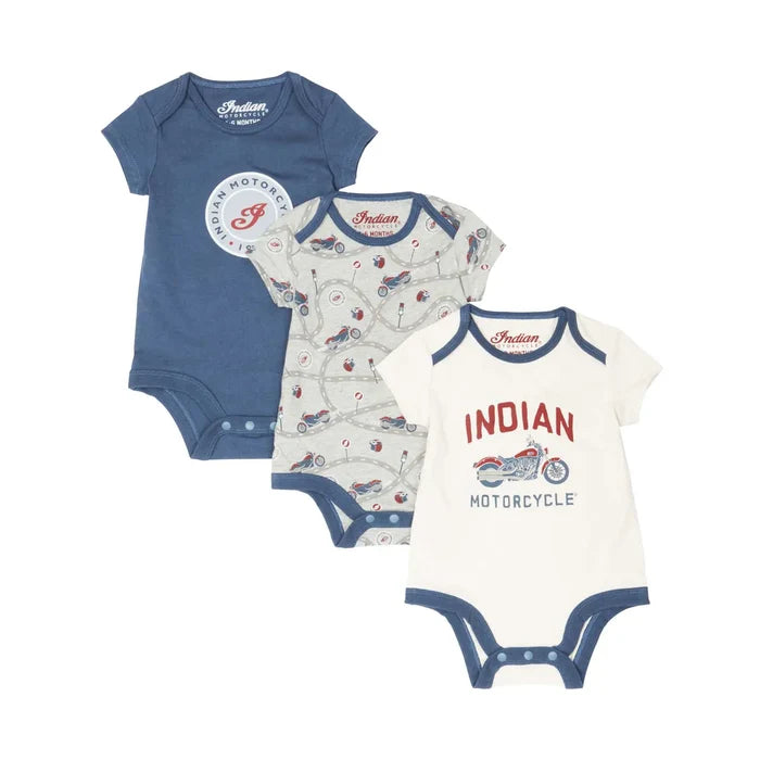 Kid's Short Sleeve Bodysuit, 3 Pack