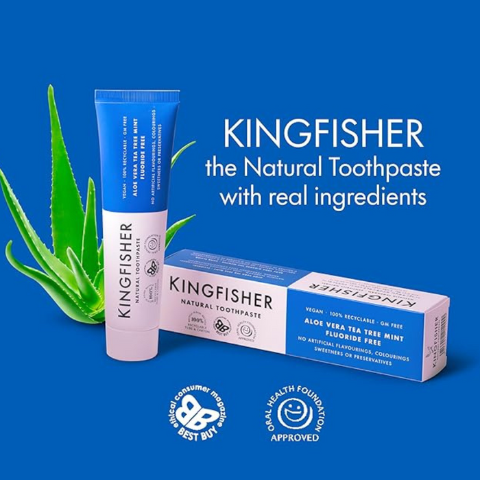 Kingfisher Aloe Tea Tree & Fennel Fluoride Free Toothpaste 100ml