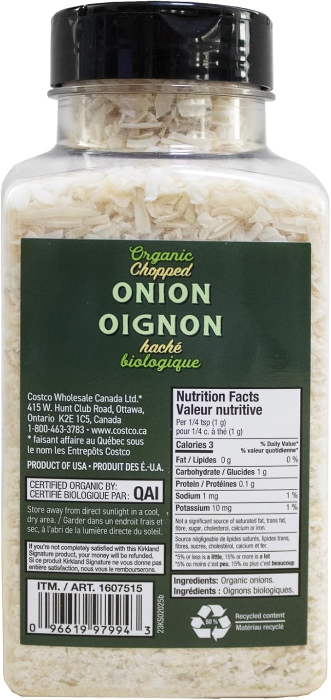 Kirkland Signature Organic Dried Chopped Onion 320g - Shoppers-kart.com