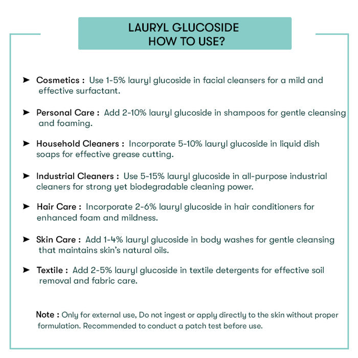 How To Use Lauryl Glucoside