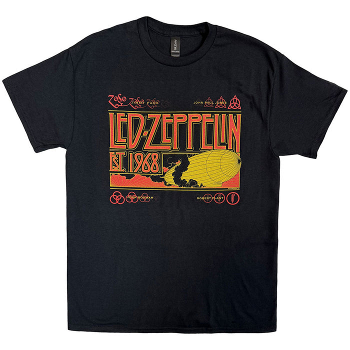 LED ZEPPELIN - ZEPPELIN & SMOKE - T-Shirt Black