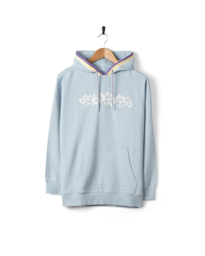 Leia Womens Oversized Pop Hoodie in Light Blue