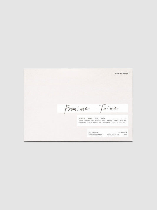 Letter to Self Journaling Card shown on a grey background.