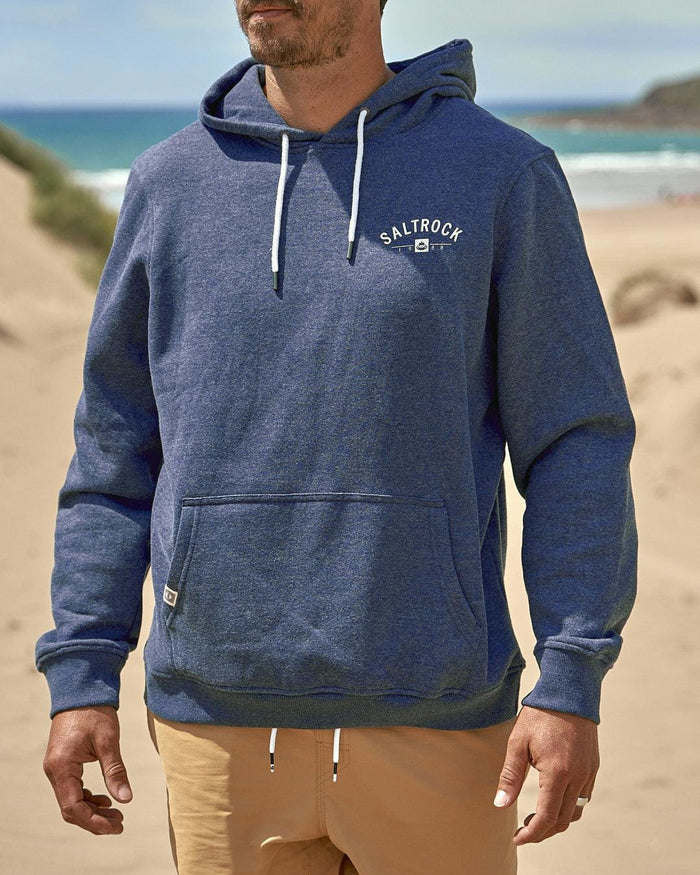 Location - Mens Pop Hoodie - St Ives - Dark Blue - Saltrock