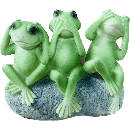 Look Hear Speak Frog Garden Decor