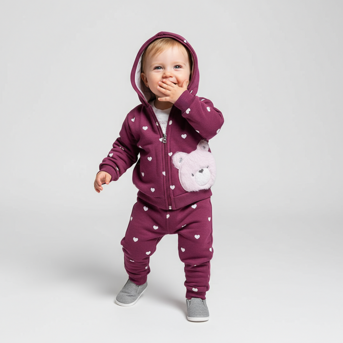 Lovely Bear Girls Jogger Set