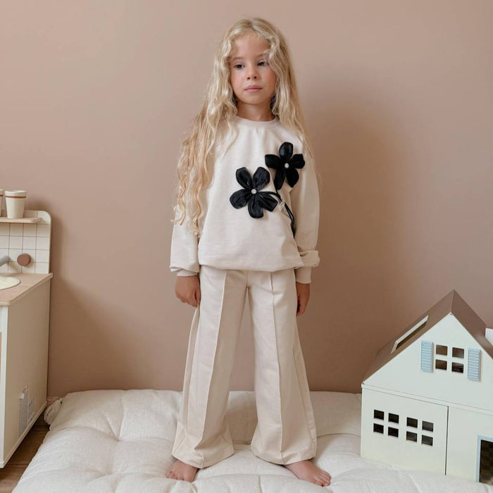Luxury Flowers Girls Casual Set