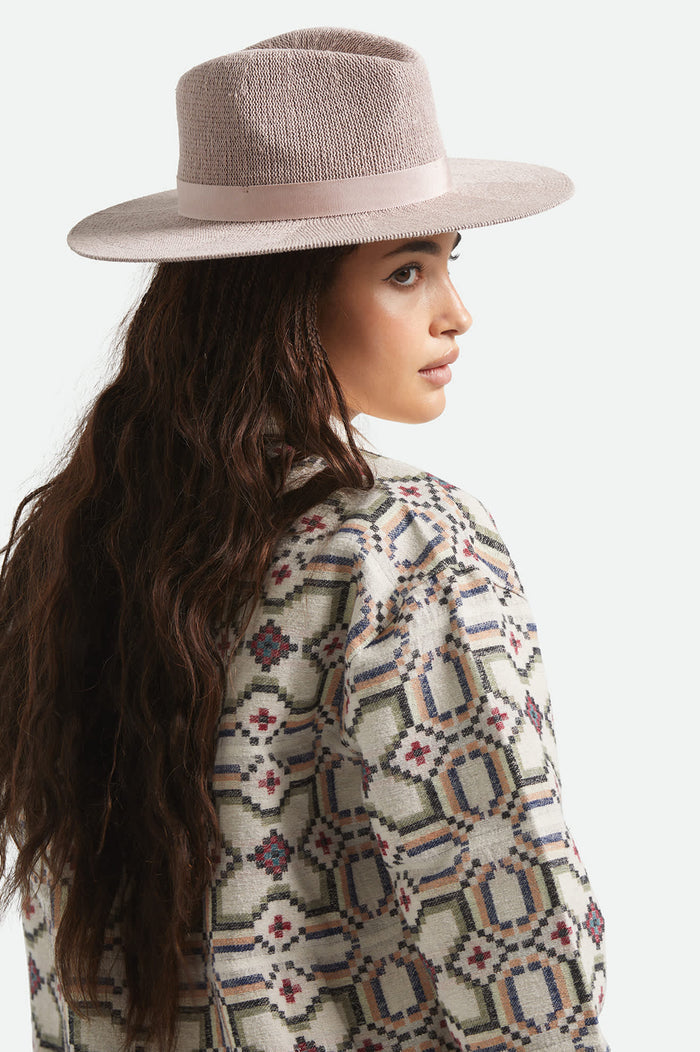 Women's Lyons Knit Packable Hat in the color Chalk Pink - Women's Side View