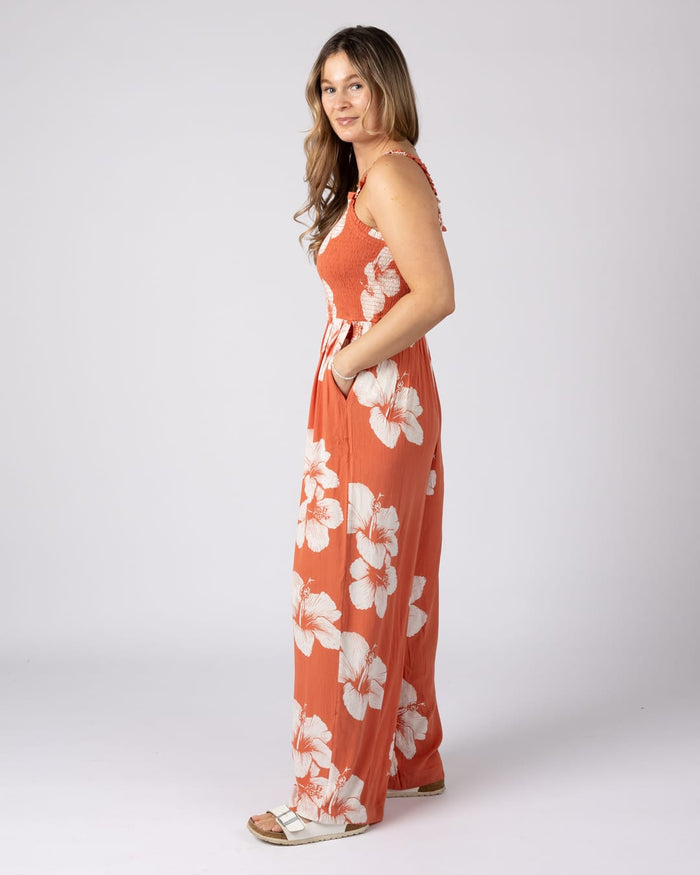 Mandaram Womens Playsuit in Light Orange