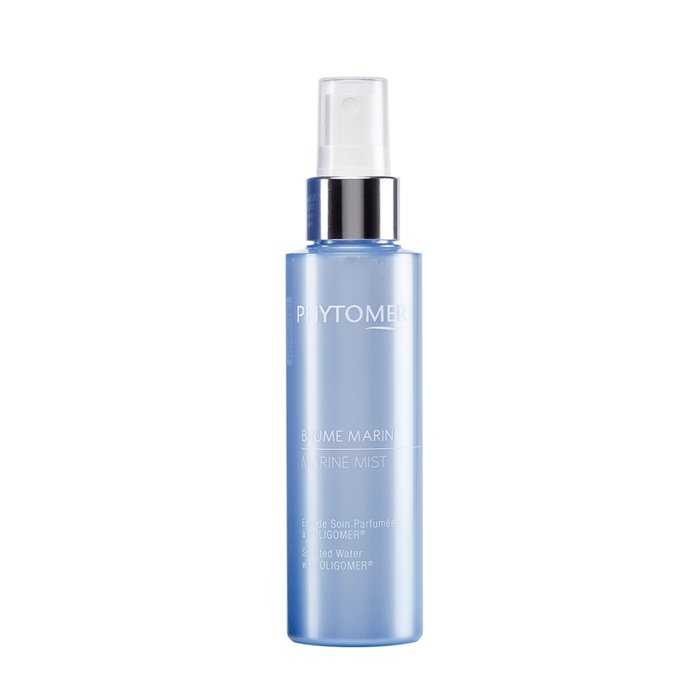 Marine Mist | Phytomer in a sleek blue spray bottle designed for refreshing skincare and hydration, ideal for revitalizing the skin throughout the day.