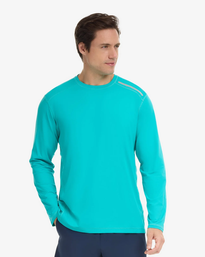MEN'S WHITE SPECIAL LONG SLEEVE JET TEE - (12002S)