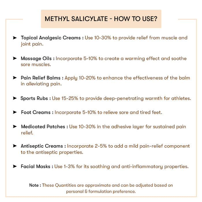 How To Use METHYL-SALICYLATE