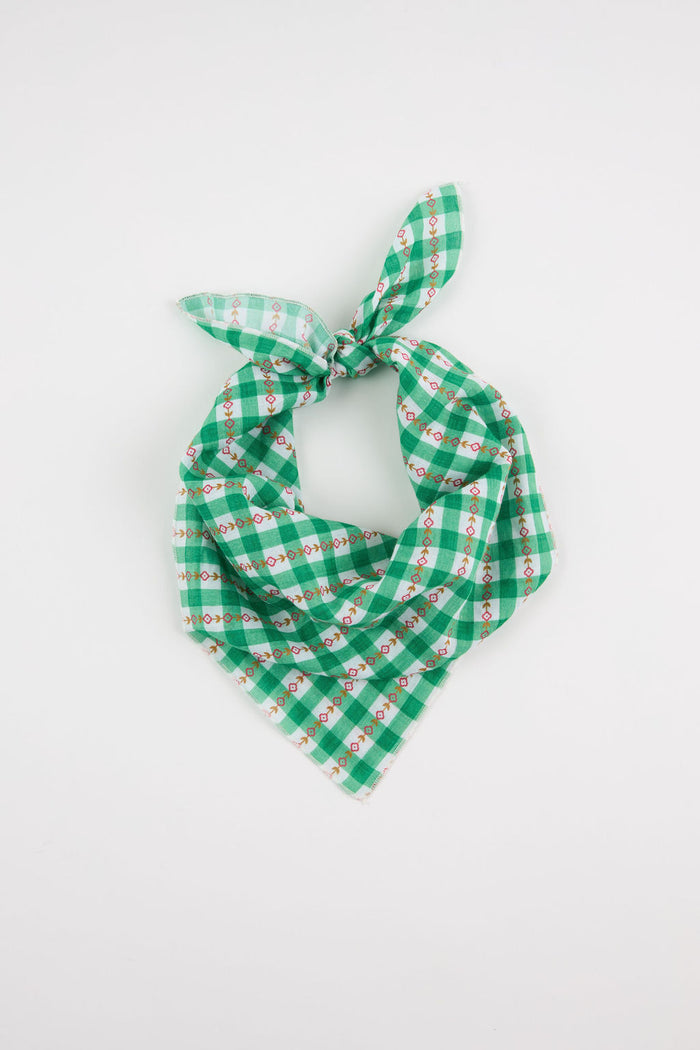 Mini Scarf Green Plaid