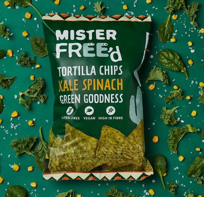 Mister Free'd Gluten Free Tortilla Chips With Kale And Spinach 135g