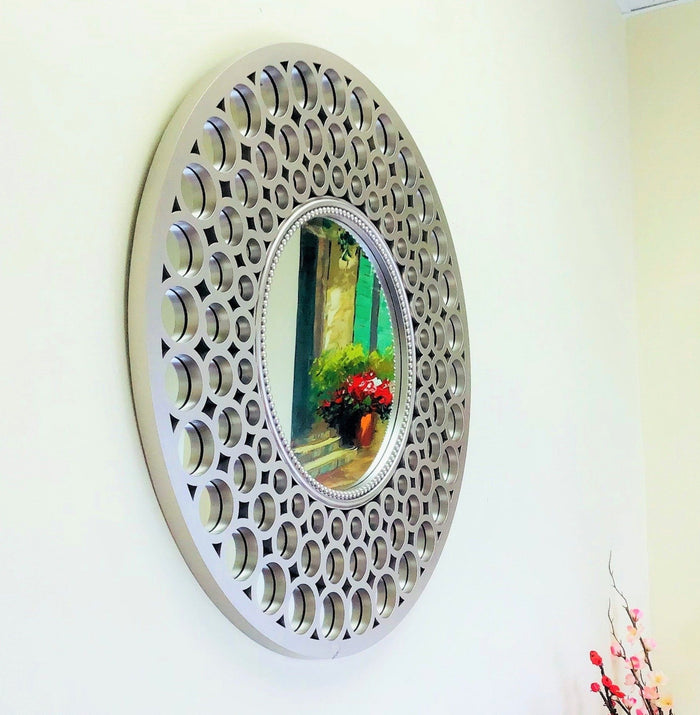 Modern Decorated Round Wall Mirror