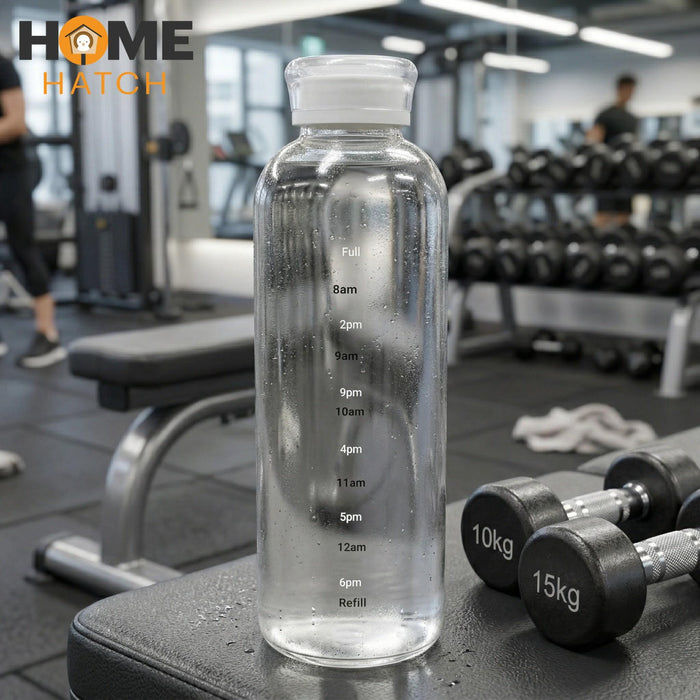 Motiva TimeStone water bottle 750ml with time markers hydration bottle – Home Hatch Pakistan