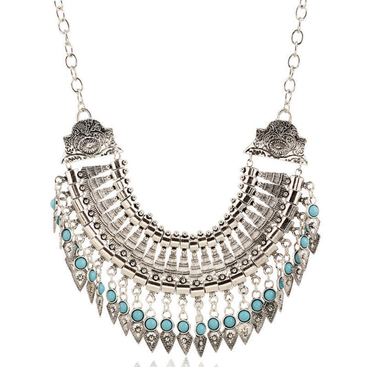 N2722 - American Retro Tassel Coin Necklace