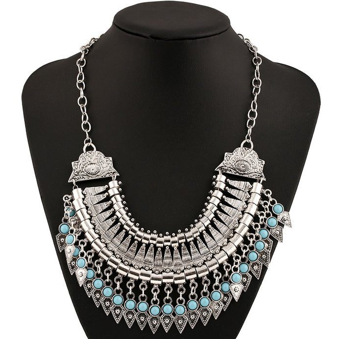 N2722 - American Retro Tassel Coin Necklace
