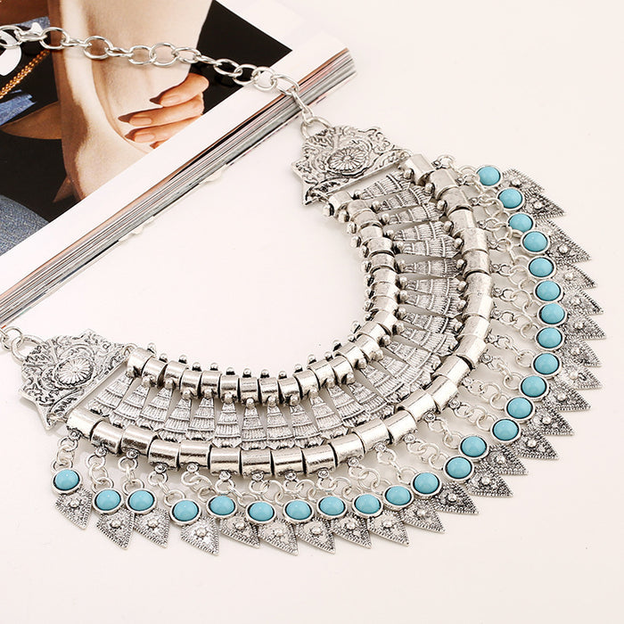 N2722 - American Retro Tassel Coin Necklace