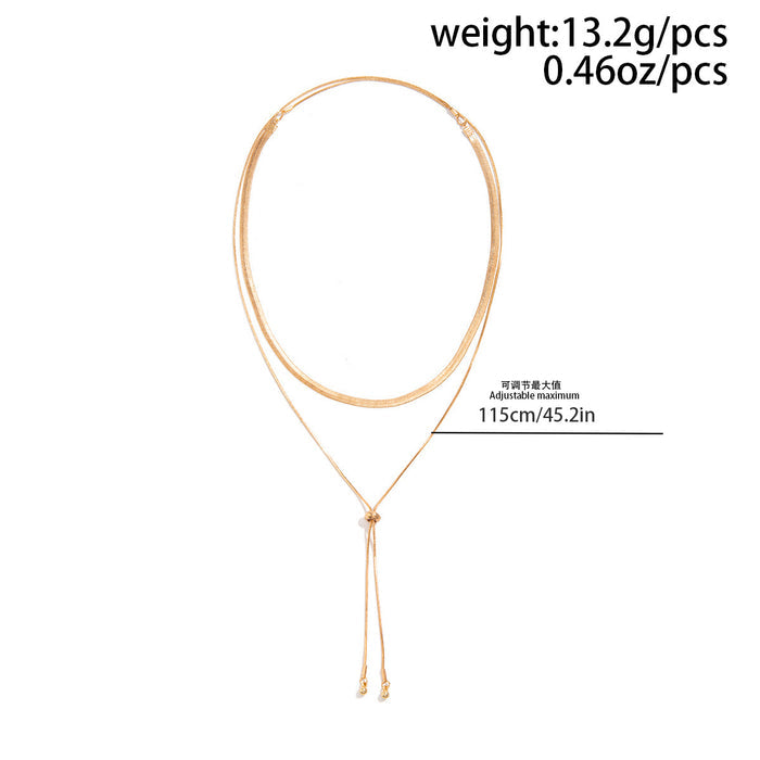 N2739 - Hip hop simple snake bone chain