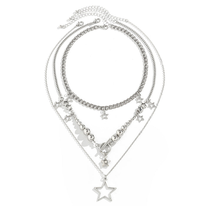 N2743 - Hip hop hot girl style star pendant necklace