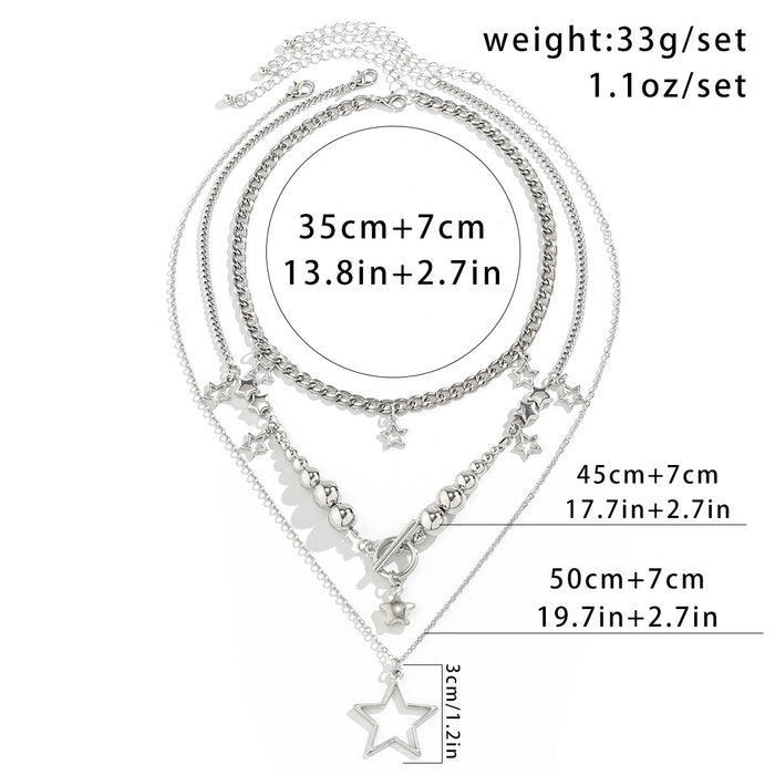 N2743 - Hip hop hot girl style star pendant necklace