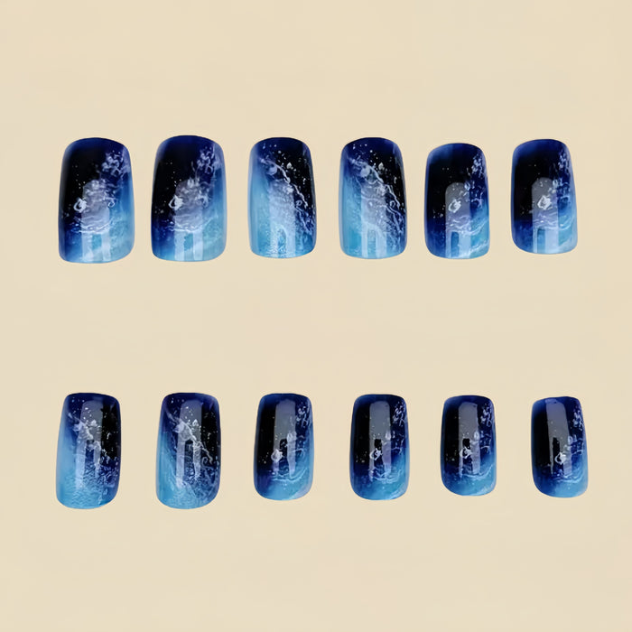 NA086 - Ocean Blue Gradient Nails