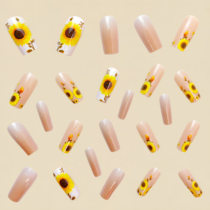 NA093 - Multi-Color Sunflower Nails