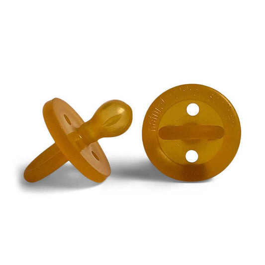 Natural Rubber Soother Round Large (6+ Months) - Twin With Eco Packaging - L'Organic