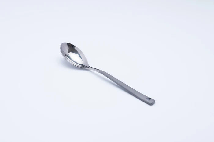 Titanium "Titanion" spoon on a light gray background
