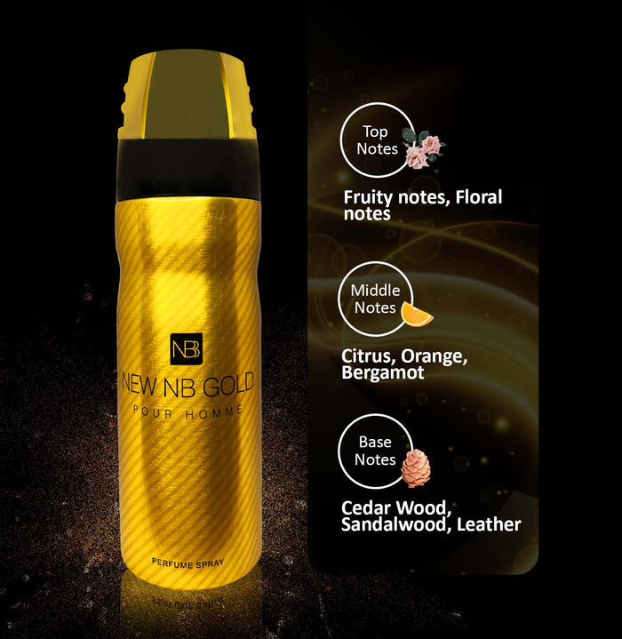 New NB Gold Homme Dedorant For Men , 200ml
