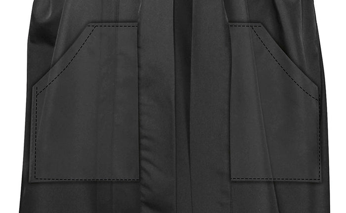 Large pockets reinforced along edges