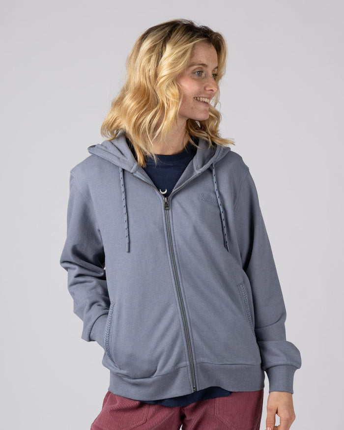 Nikka Womens Zip Hoodie in Blue
