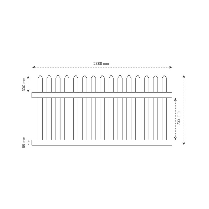 Oxworks North Haven PVC Panel Kit - White - Classic Picket - 1200mm - - Image 3